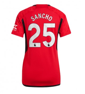 Manchester United Jadon Sancho #25 Hjemmedrakt Kvinner 2023-24 Kortermet